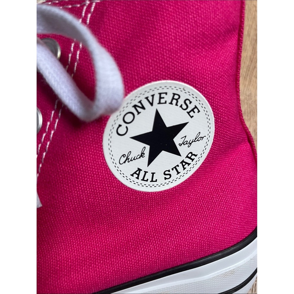 Converse Chuck Taylor All Star Lift Hi Canvas Platform Pink Women 6 Sneakers - Picture 2 of 10